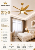 Quạt trần đèn QT2126 GD (1m67)