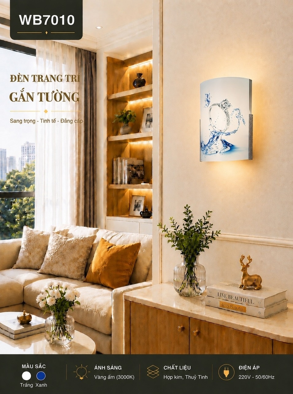 Đèn hắt kính rẻ nhẫn kim cương WB7010