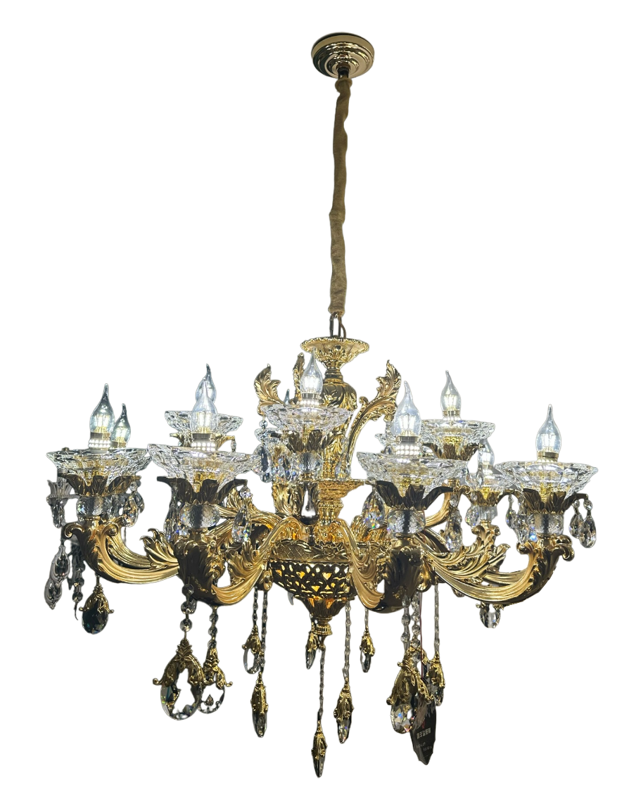 Đèn chùm nến mạ 3057/15 (H:60,R:1m)