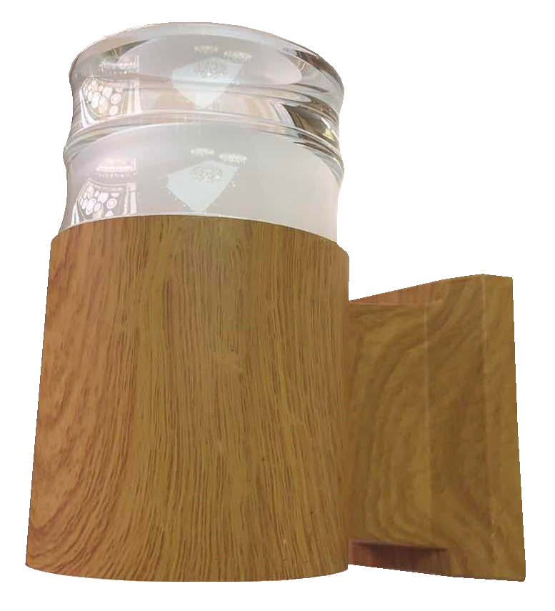 Đèn chày vân gỗ chao phale A90150/1 (16cm)