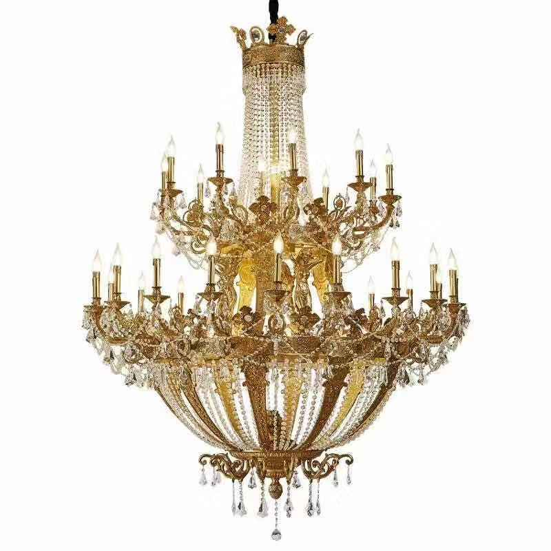 Đèn chùm đồng phale HF2020-10 (KT: 1m6 x H1m8)