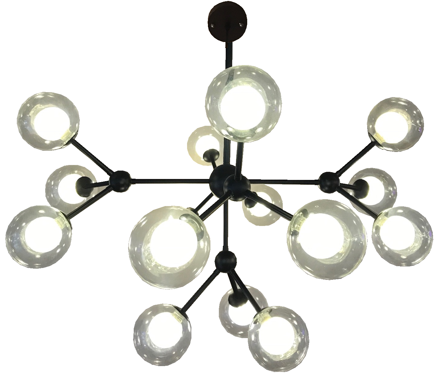 Đèn chùm led chao bóng thuỷ tinh B12/12