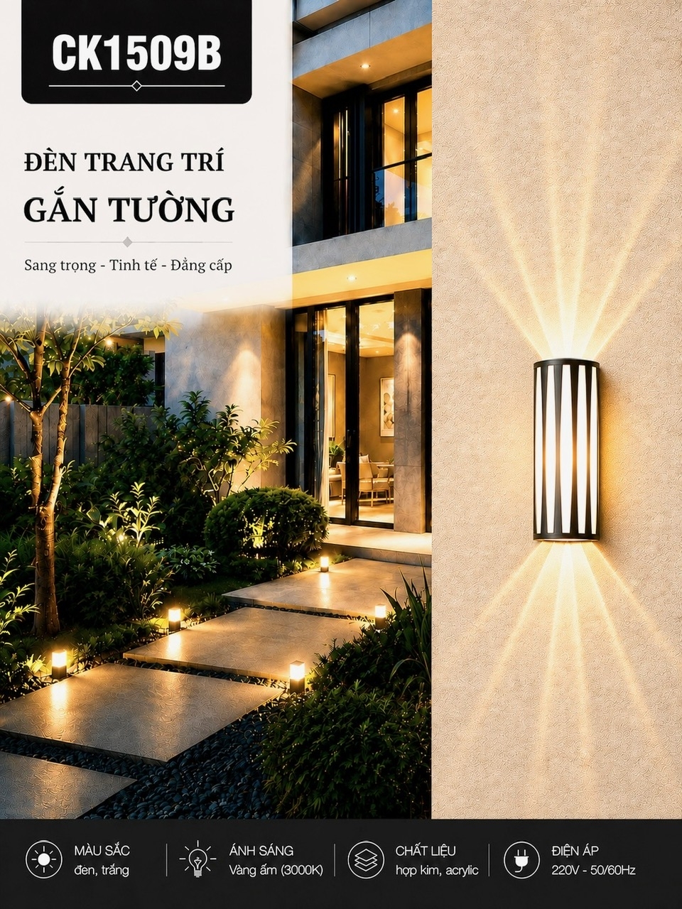 Đèn hắt CK1509B/H180 (1905)