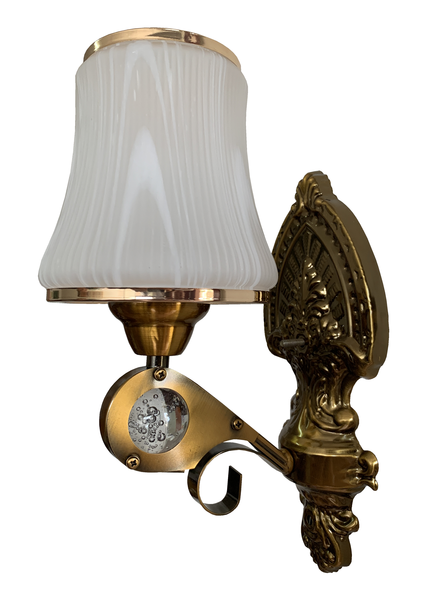 Đèn tường mạ chao thủy tinh 9101/1