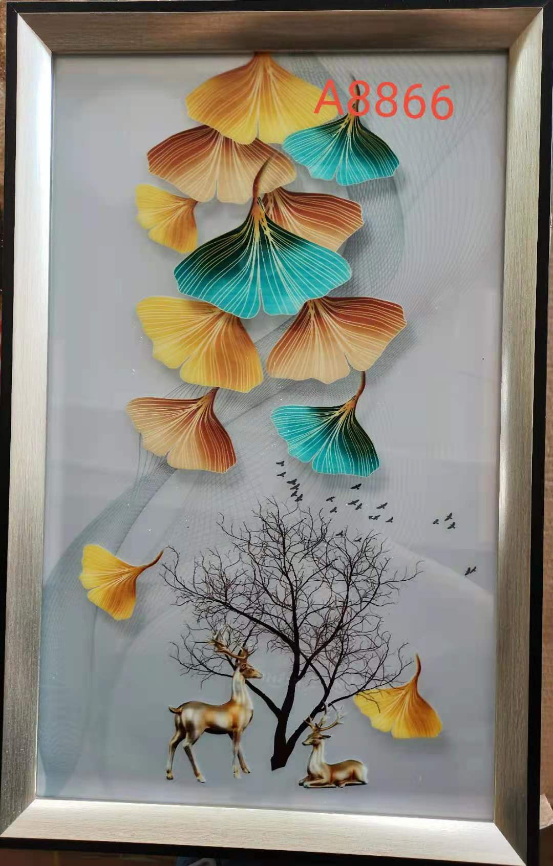 Hắt tranh khung mạ vàng đồng A8866M (40x60)