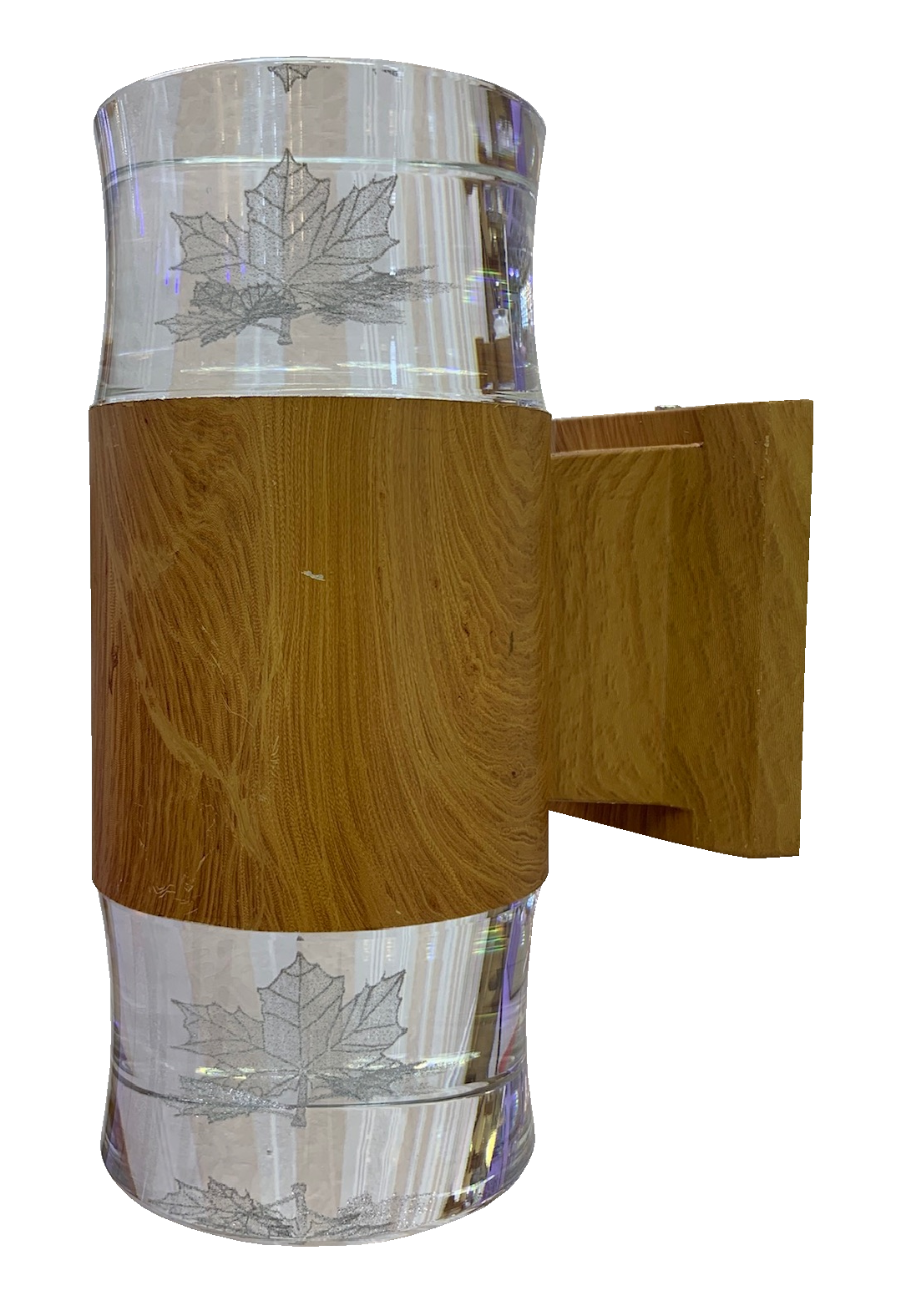 Đèn chày vân gỗ chao phale C90125/2 (22cm)