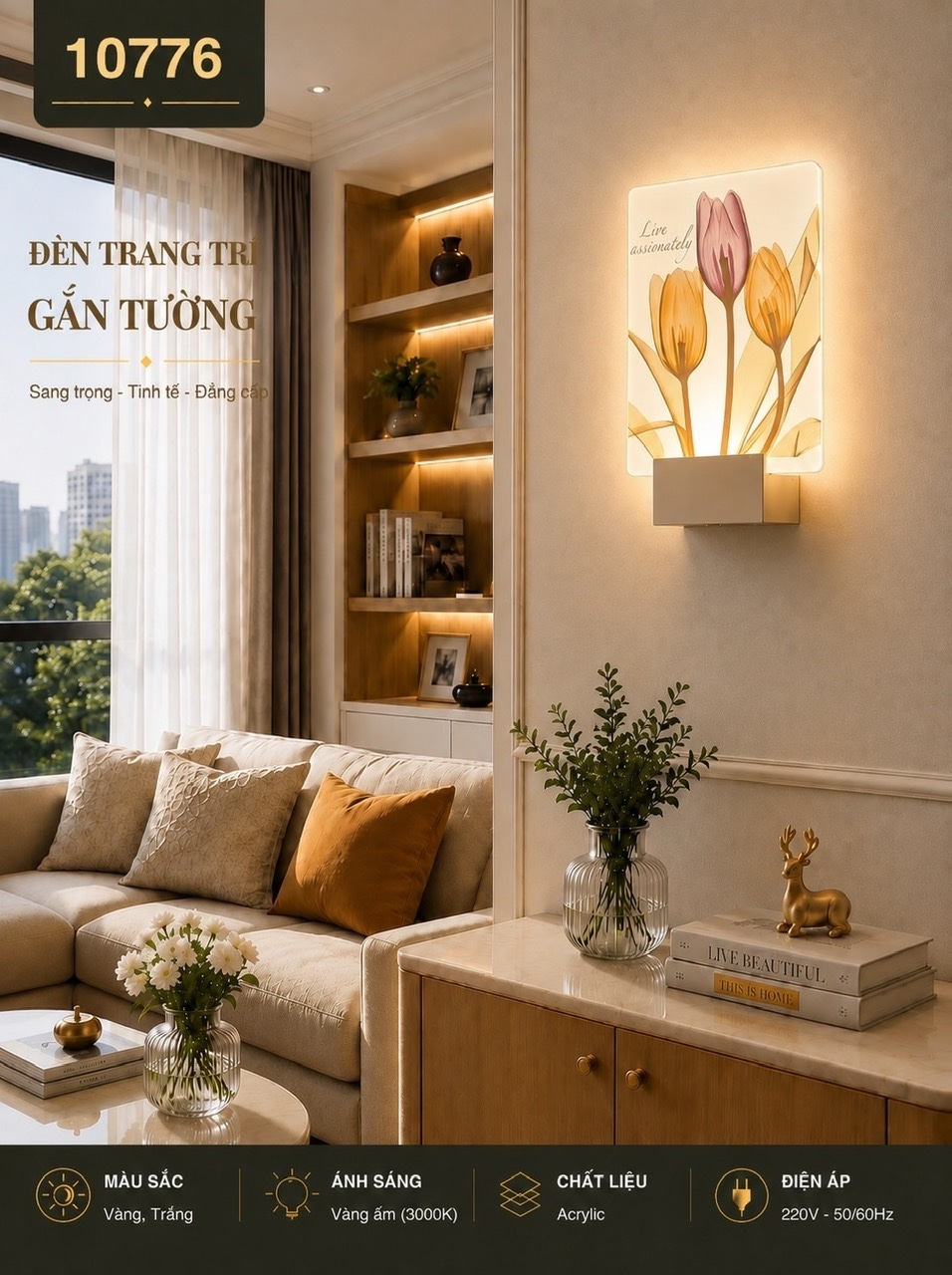 Đèn hắt 10776 ( 19,5x27 )cm