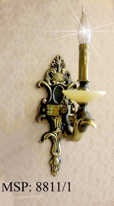 Đèn tường nến đơn đồng xịn 8811/1