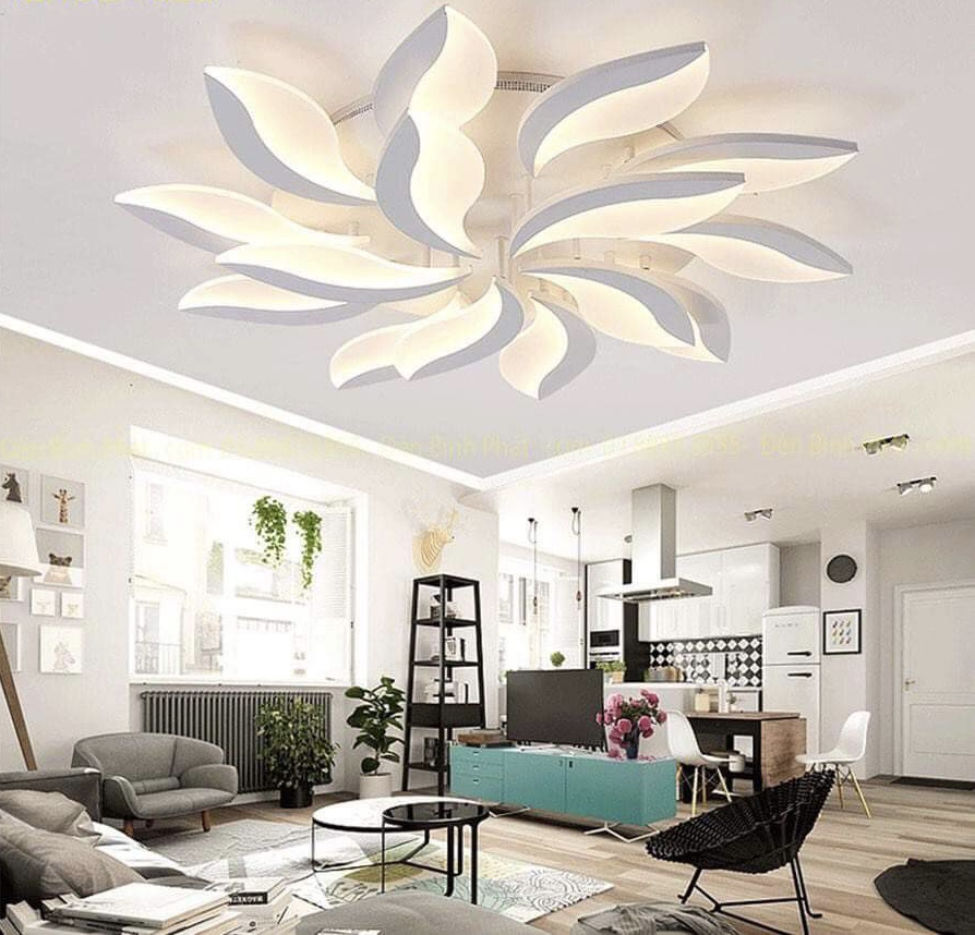 Đèn ốp led cánh hoa viền trắng 8830/15WH(R1050xH150)