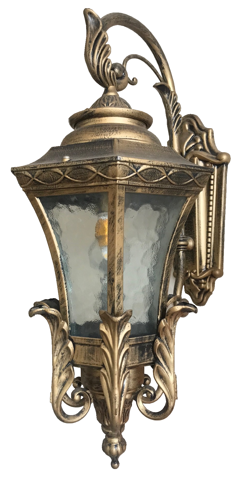 Đèn cột sơn đồng vàng chao phale 0328(20x53x28)