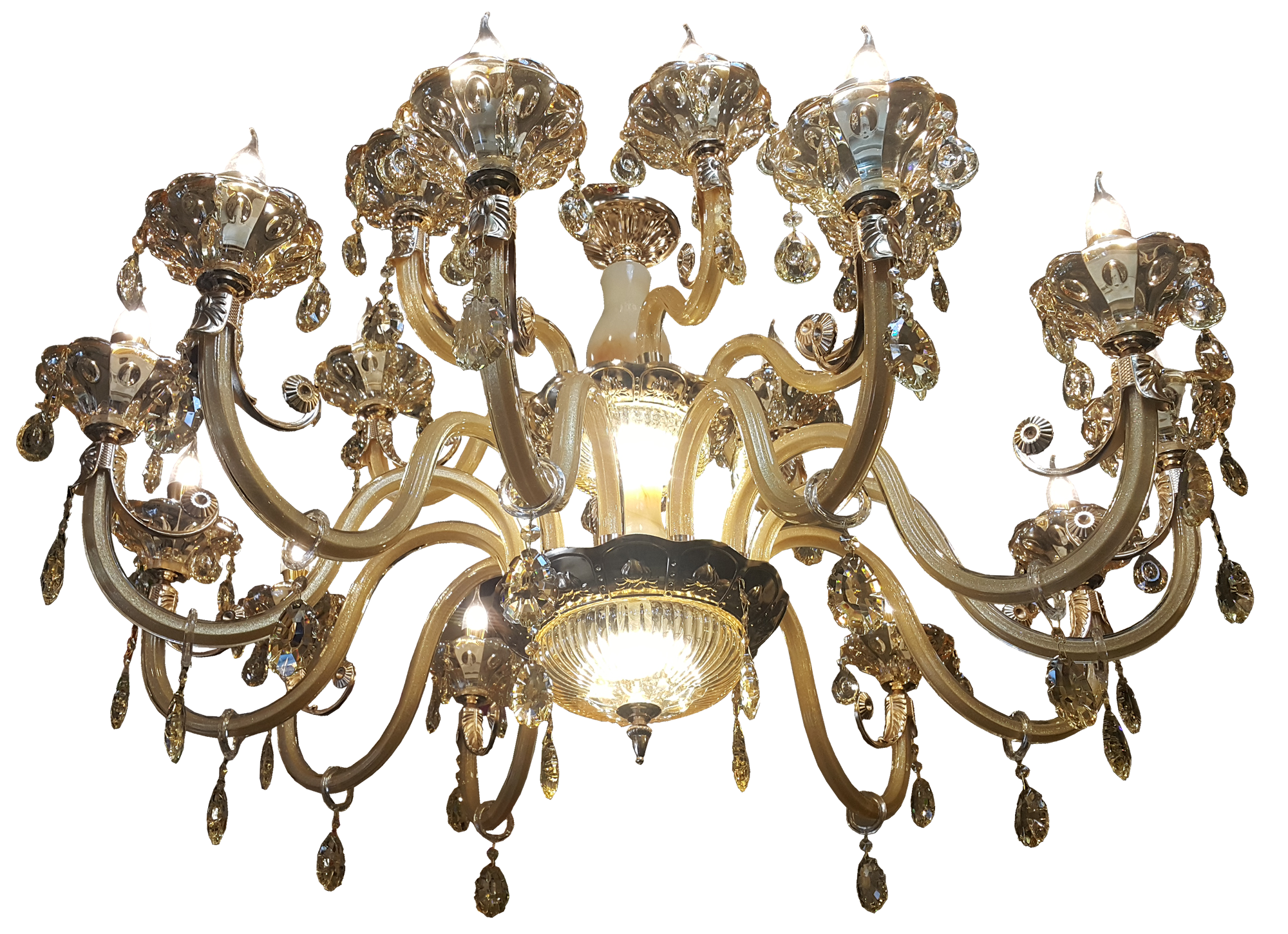 Đèn chùm nến thủy tinh 81640/15