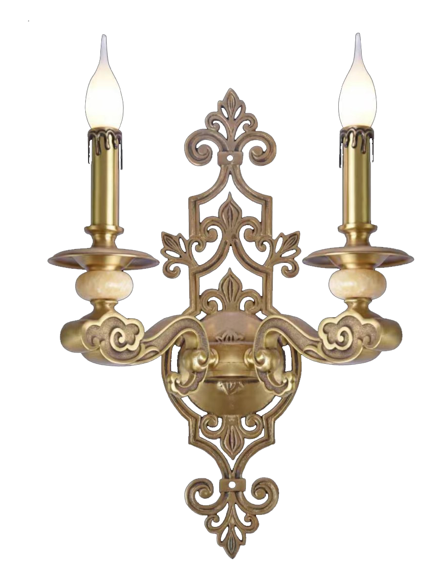 Đèn tường nến đồng xịn 8323B/2