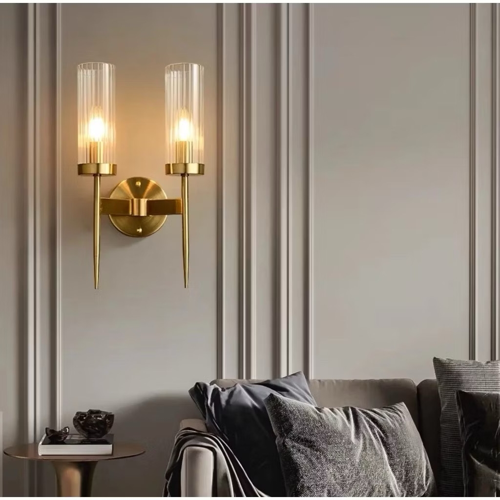 Đèn tường mạ đồng chao phale 2163/2(23x41x15)