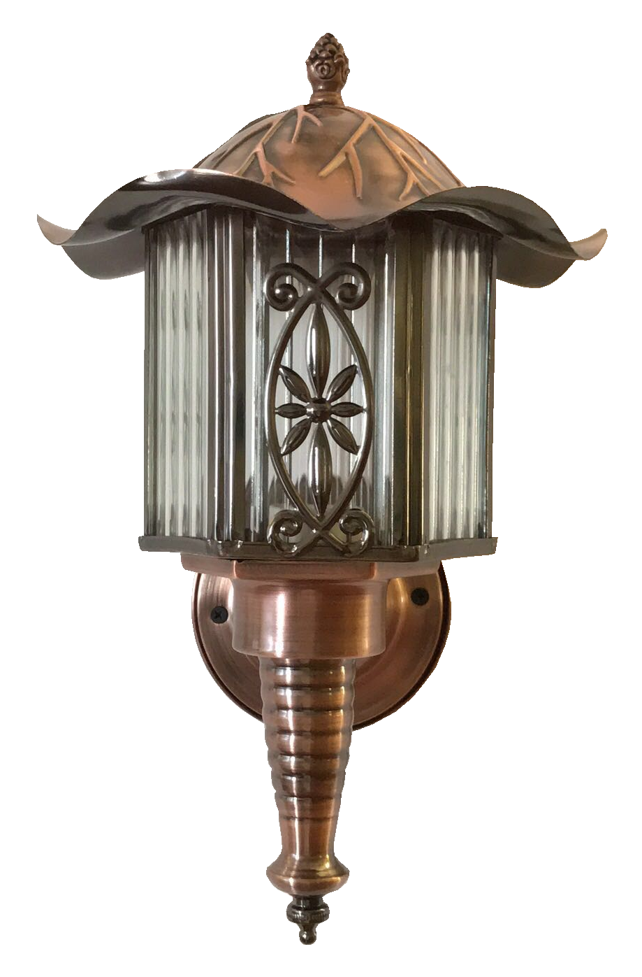 Đèn cột sắt mạ đồng đỏ 1667