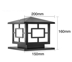 Đèn trụ cổng nhôm đúc 71666/200 BK