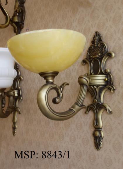 Đèn tường đồng xịn chao đá 8843-1