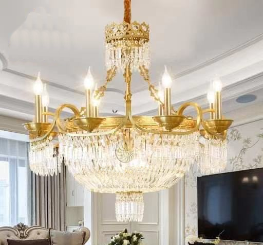 Đèn chùm đồng phale 6 tay phi 650 HF2020-7