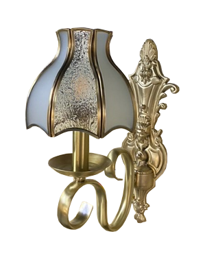 Đèn tường đồng xịn chao thủy tinh B6027/1