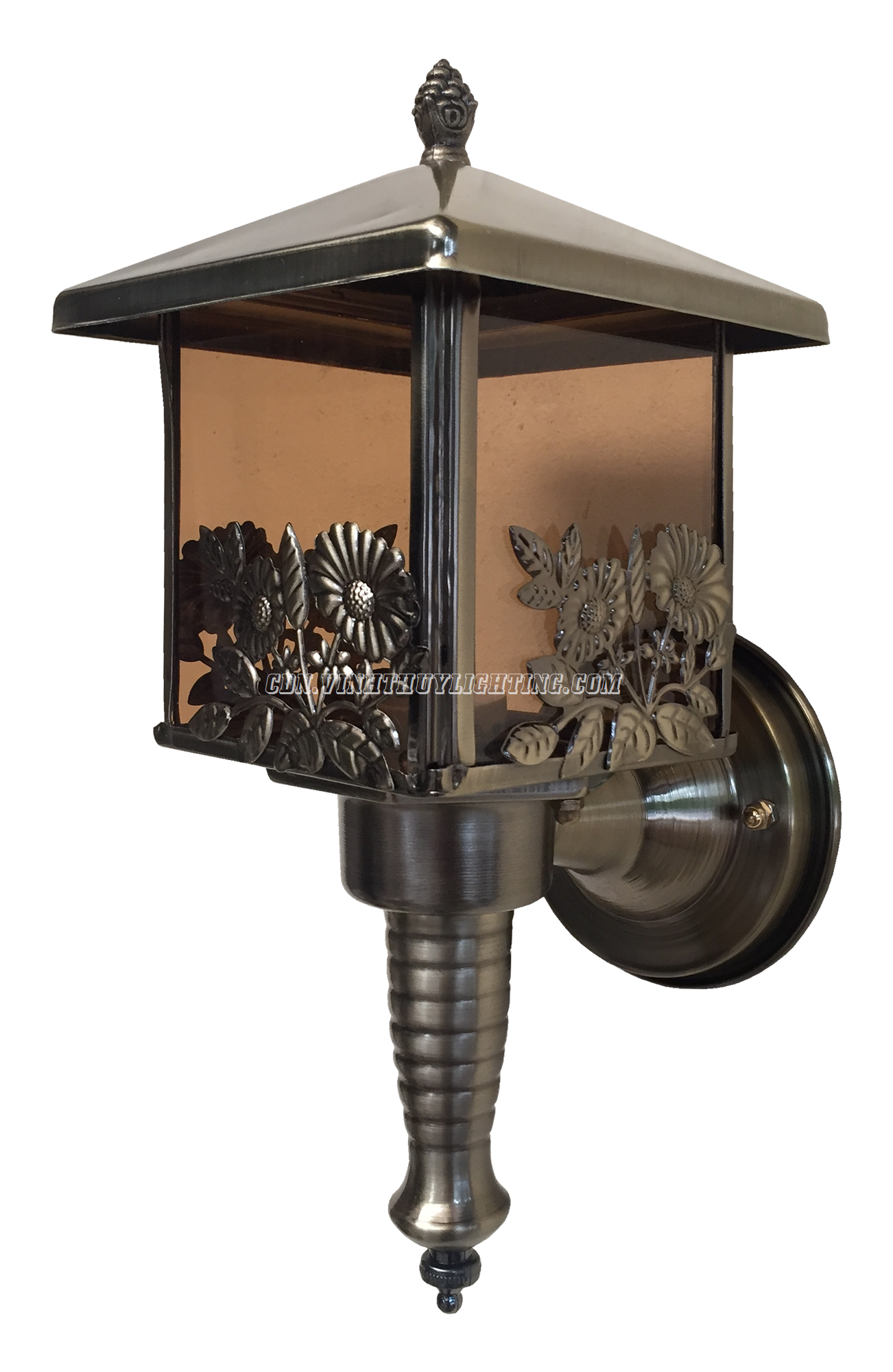 Đèn cột mạ đồng xanh1427/1X