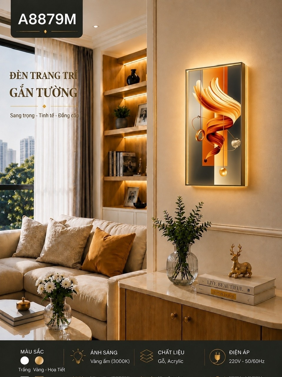 Hắt tranh khung mạ A8879M (40x60)