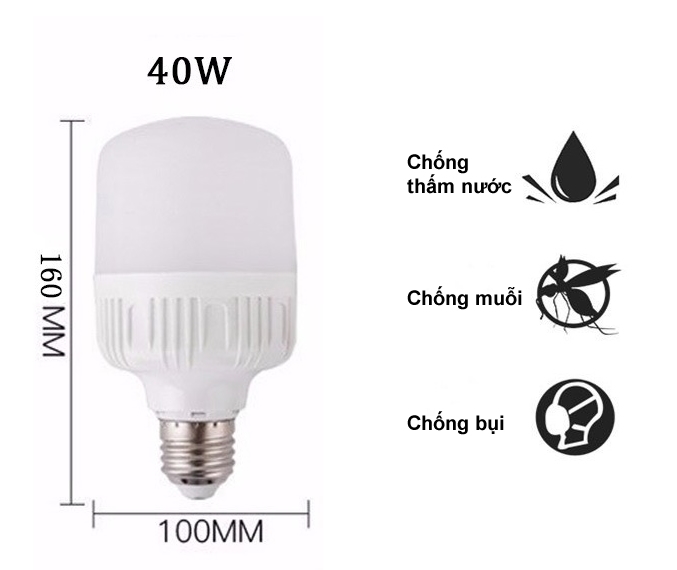 Bulb led trụ 40w