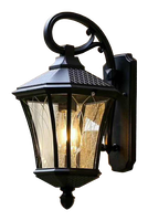 Đèn cột màu đen kính phale 0155M (9'' 1W)(kt 30x23x50)