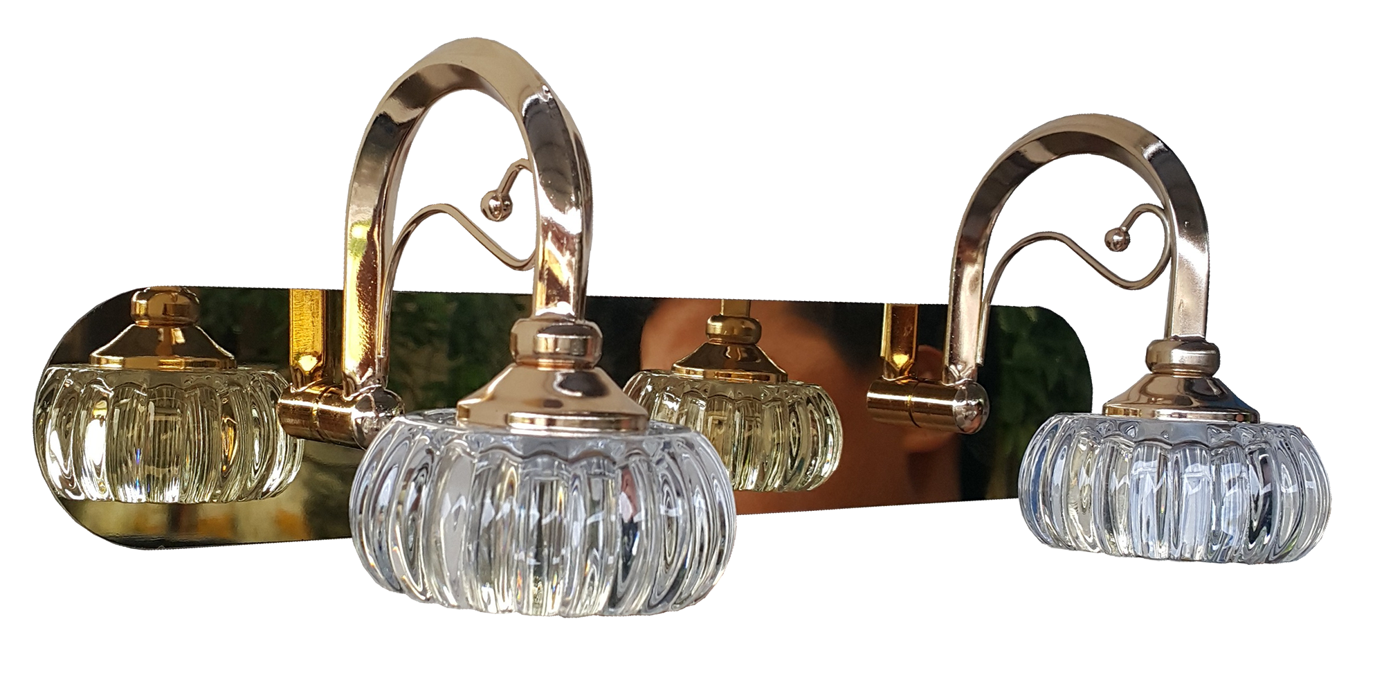 Đèn soi tranh chao phale đế mạ màu trà 8138-2(30cm)