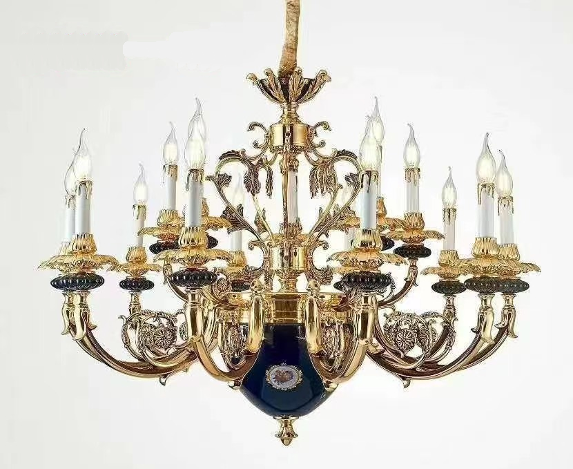 Đèn chùm đồng mạ 8022-15 (H:60,R:85)