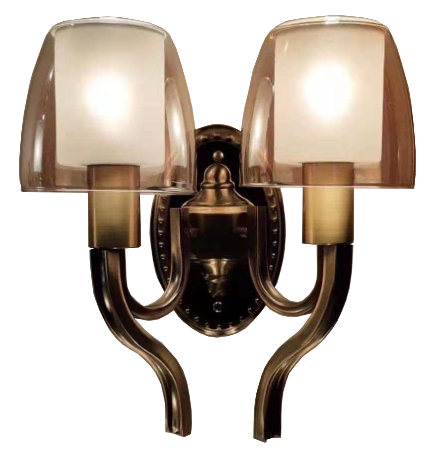 Đèn tường mạ chao thủy tinh 3774/2W