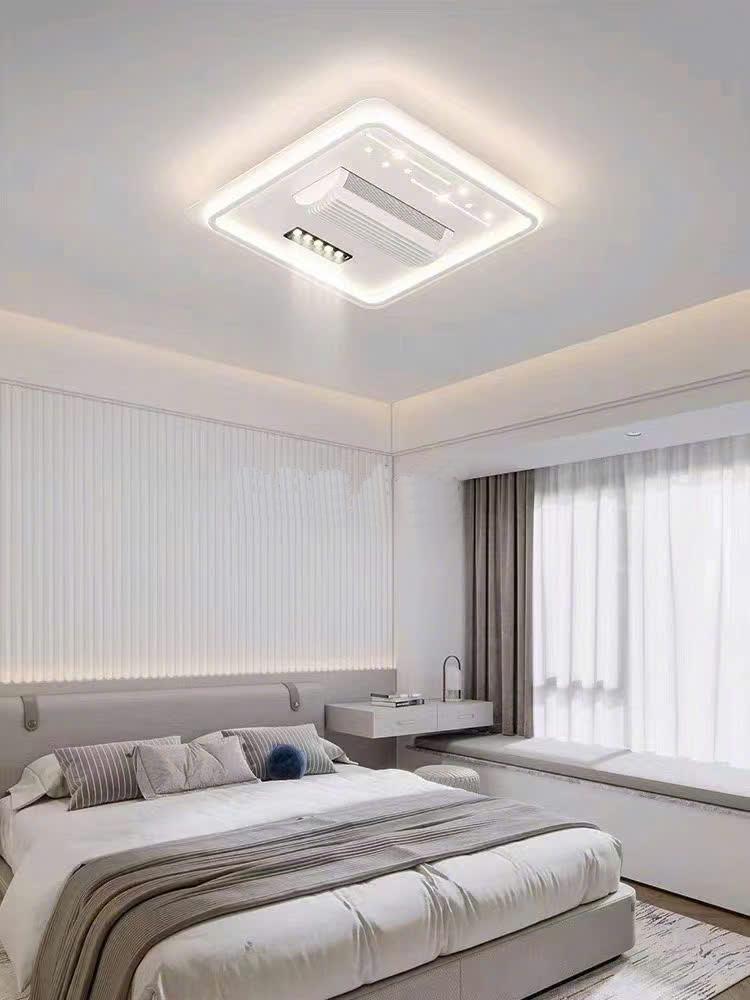 Đèn ốp trần gắn quạt vuông D08/50*50