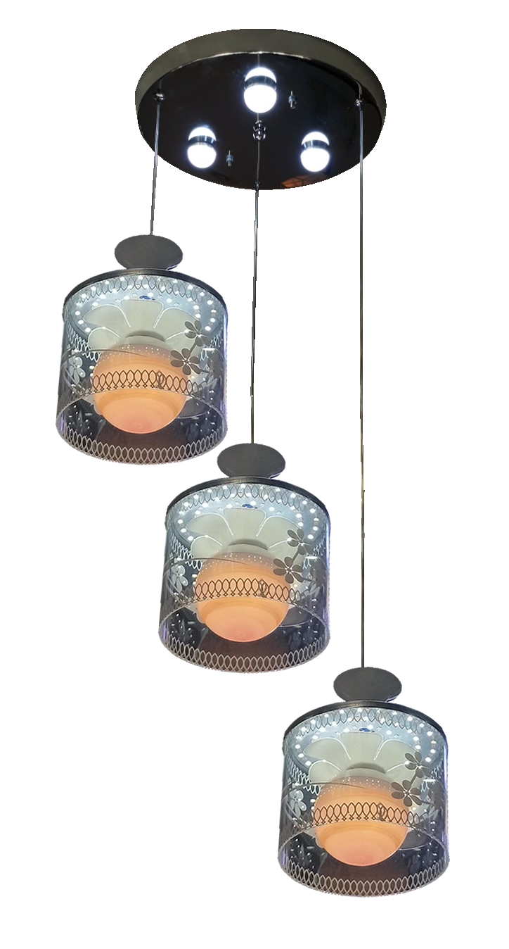 Đèn thả led chao kép thủy tinh 5141/3