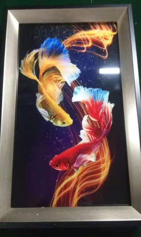 Hắt tranh khung mạ vàng đồng W1589 (20x40)